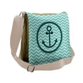 thumbnail image 1 of Anchor Messenger Bag, Zig Zag Pattern, Unisex Cross-body, by Ambesonne, 1 of 2