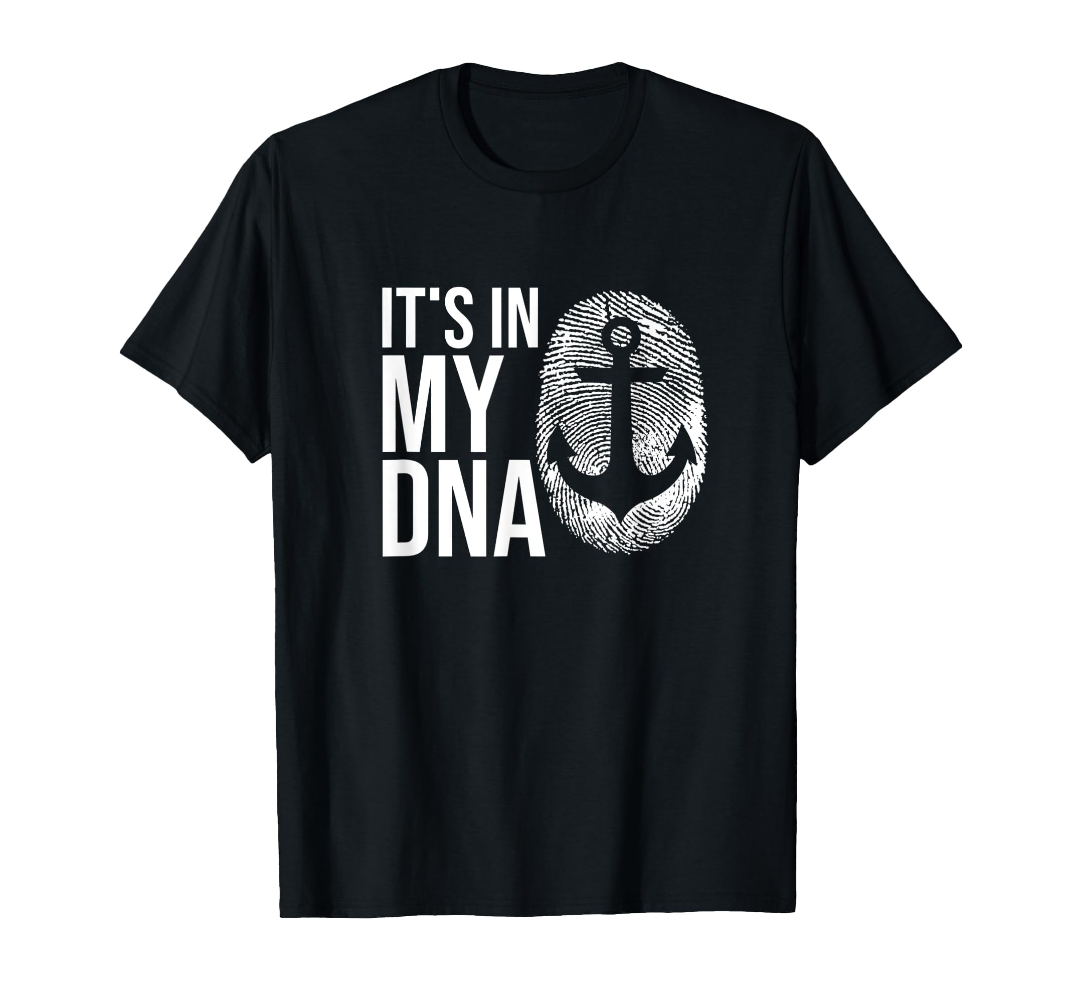 Anchor My DNA Captain Fingerprint Boat Sailor Anchor TShirt