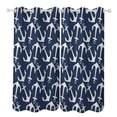 thumbnail image 1 of Anchor Nautical Steamboat Window Blackout Curtain 3d Printed Blackout Curtain Bedroom Living Room Hotel Window 2 Panel Shade, 1 of 6