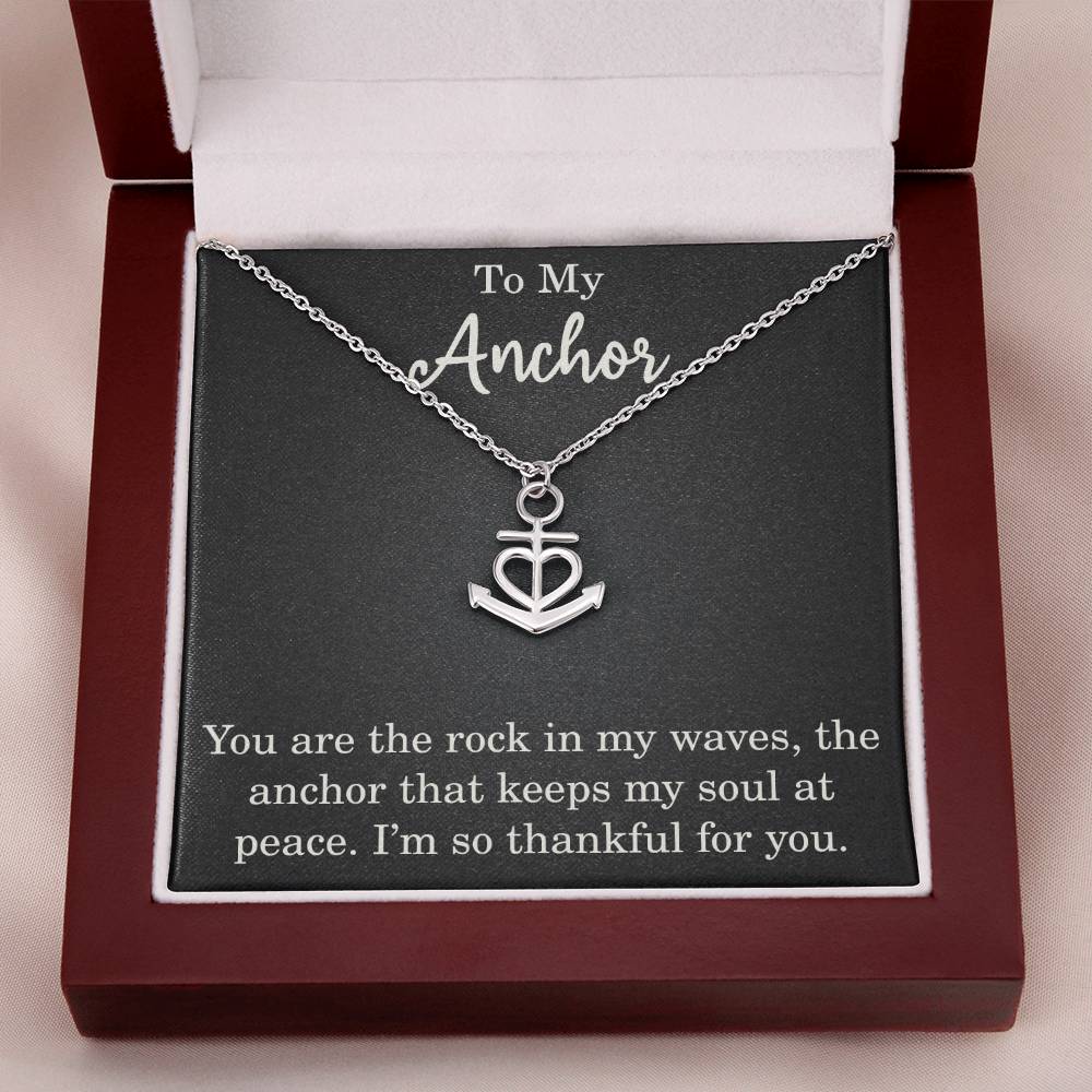 To My Anchor Necklace Gift With Emotional Message Anchor Pendant Gift ...