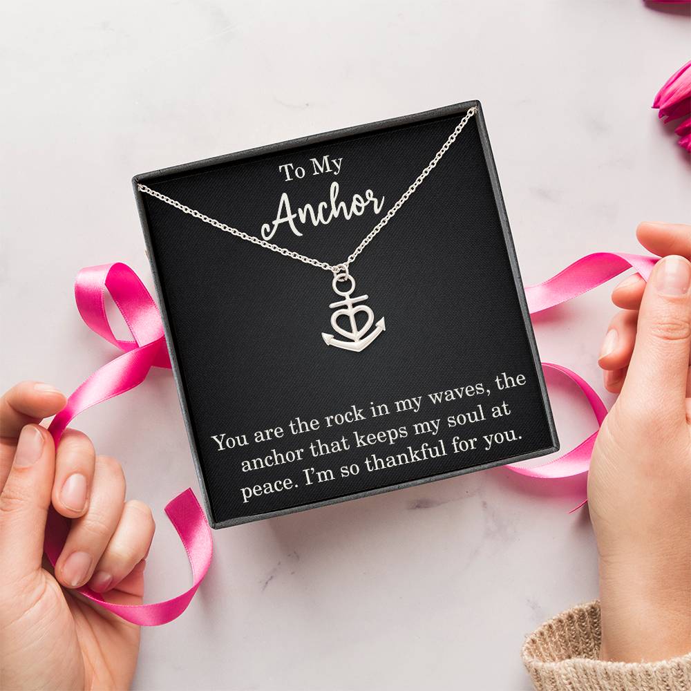 To My Anchor Necklace Gift With Emotional Message Anchor Pendant Gift ...
