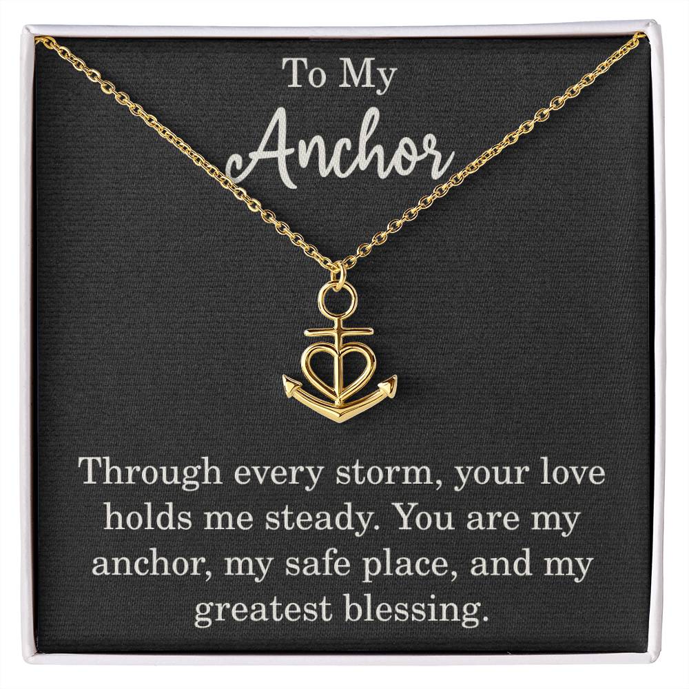 To My Anchor Necklace Gift With Emotional Message Thoughtful Anchor ...