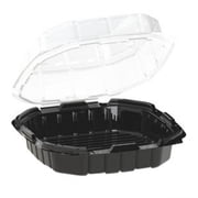 Anchor Packaging Black Hinged Take Out Crisp Container, 9" x 9", 32 oz | 100/Case