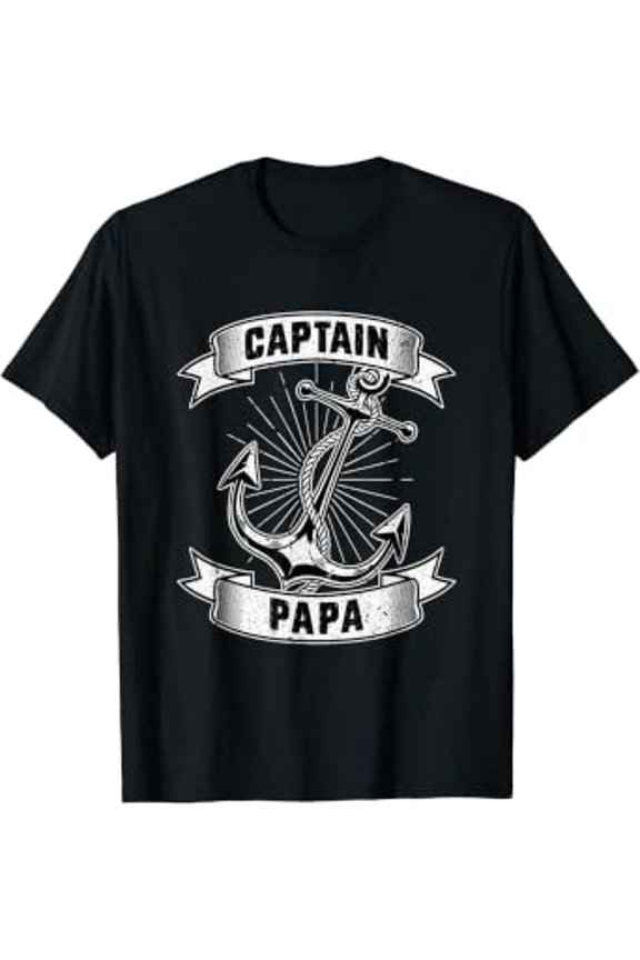 Anchor Papa Sailor Fathers Day Gift Sailing T-Shirt
