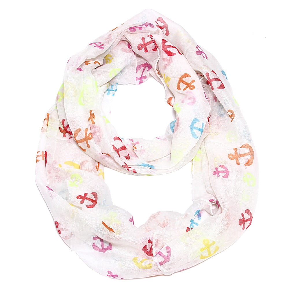 Anchor Pattern Infinity Loop Scarf Mix Anchor Lightweight - Walmart.com