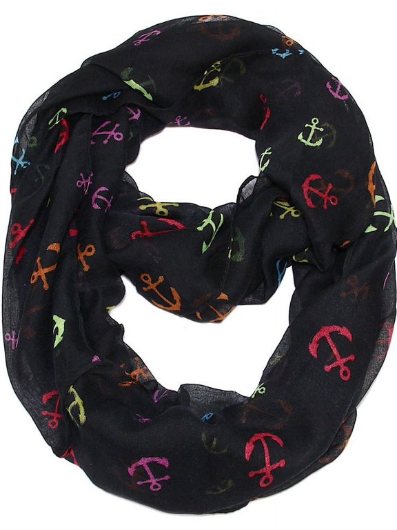 Anchor Pattern Infinity Loop Scarf Mix Anchor Lightweight