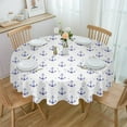thumbnail image 1 of Anchor Pattern Waterproof Tablecloth Tea Table Decoration Round Table Cover Kitchen Wedding Party Home Dining Room Table Cloth, 1 of 5