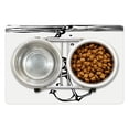 thumbnail image 1 of Anchor Pet Mat for Food and Water, Nautical Themed Monochrome Illustration with Chains and Sinking Anchor Naval, Non-Slip Rubber Mat for Dogs and Cats, 18" X 12", by Ambesonne, 1 of 2
