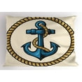 thumbnail image 1 of Anchor Pillow Sham Sailor Design with Circular Rope and Anchor Antique Maritime Nautical, Decorative Standard Size Printed Pillowcase, 26 X 20 Inches, Pale Coffee Blue Cream, by Ambesonne, 1 of 2