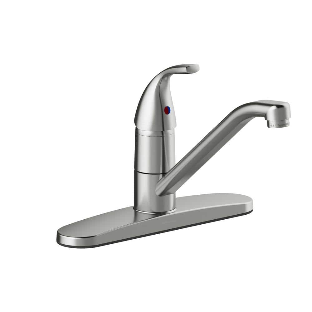 Anchor Point SingleHandle Standard Kitchen Faucet in Stainless Steel