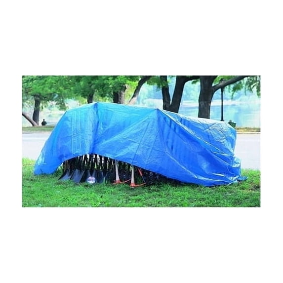 Multiple Use Tarp, 8 ft W x 10 ft L, Polyethylene, Blue
