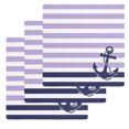 thumbnail image 1 of Anchor Purple Kitchen Dish Towels for Drying Dishes Set of 3, Modern Navy Blue White Striped Nautical Waffle Weave Microfiber Hand Tea Bathroom Towels Quick Dry & Absorbent Towel 12x12, 1 of 7