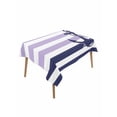 thumbnail image 1 of Anchor Purple Table Cloth, Modern Navy Blue White Striped Nautical Waterproof Tablecloth for Rectangle Tables, Reusable Washable Fabric Table Cover for Restaurant Kitchen Dining Tables 52"x70", 1 of 6