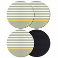 thumbnail image 1 of Anchor Sage Green Coasters Set of 4, Absorbent Coasters for Drinks, Yellow Nautical White Geometric Stripe Coaster for Desk Coffee Table Protection, Home Decor House Warming Gifts 4", 1 of 8