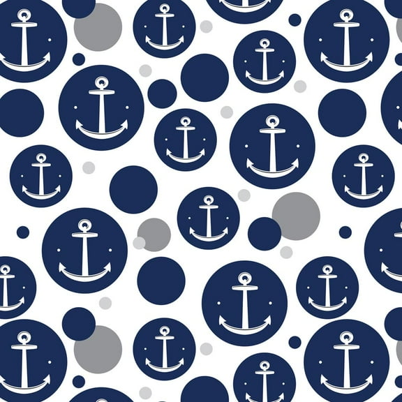 Anchor Sailing Sailor Navy Nautical Premium Gift Wrap Wrapping Paper Roll Pattern