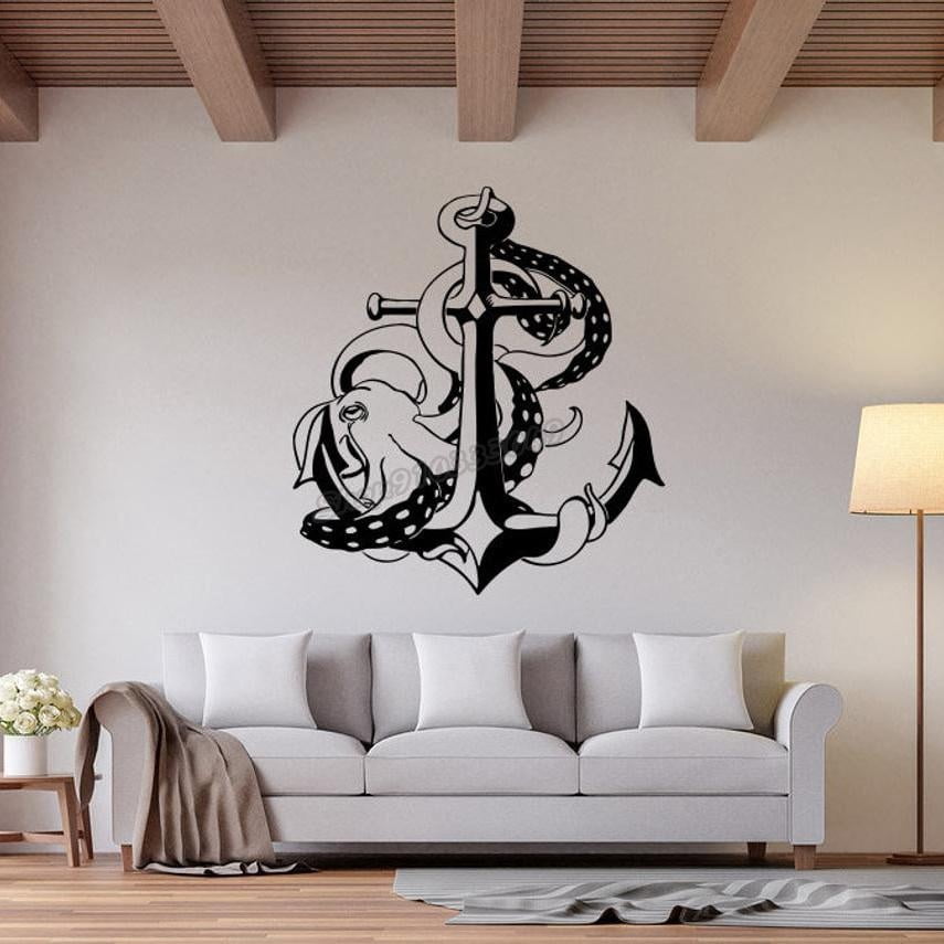 Anchor Sea Life Wall Decal Nautical Anchor Decals Ocean Wall Sticker ...