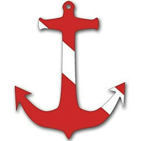 Anchor Shaped Scuba Dive Flag 3M Reflective sticker| Diving Diver