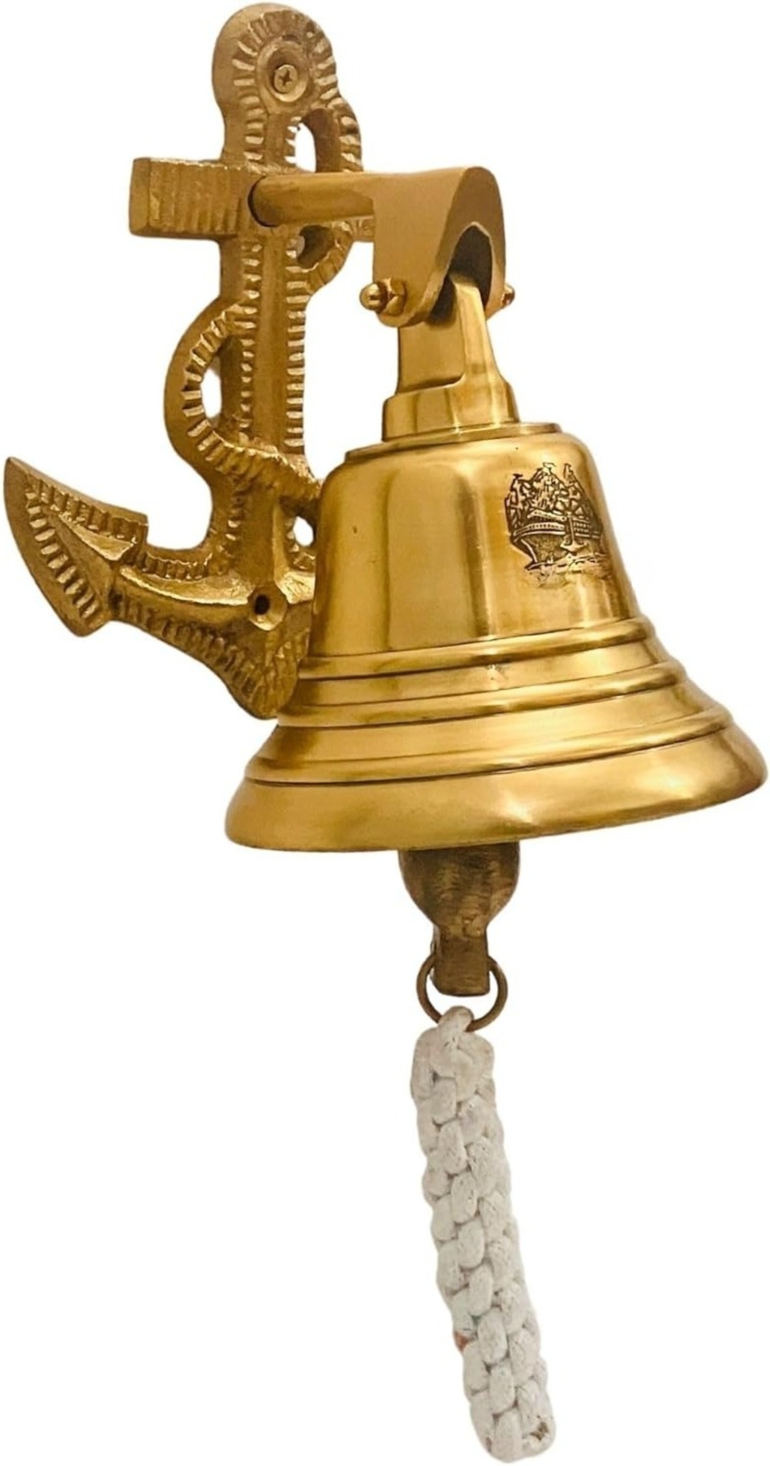 Anchor Ship Bells - Large Dinner Call Bell Indoor Outdoor Wall Mount Decorative Bell Loud House Bell