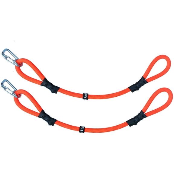 Anchor Shock - Dock Shock - Bungee Dock Lines, 24in Stretches to 40in | 2-Pack, Shock Absorber, Made in USA, UV Resistant, Boat Dock Rope & Mooring Lines