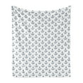 thumbnail image 1 of Anchor Soft Flannel Fleece Blanket, Hand Drawn Style Anchors Sailing Cruise Trip Theme Summer Vacation Sketch Art, Cozy Plush for Indoor and Outdoor Use, 70" x 90", Dark Blue White, by Ambesonne, 1 of 6