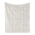 thumbnail image 1 of Anchor Soft Flannel Fleece Throw Blanket, Maritime Pattern with Sea and Little Red Hearts Romance Love Ocean, Cozy Plush for Indoor and Outdoor Use, 50" x 60", Blue Red White, by Ambesonne, 1 of 6