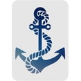thumbnail image 1 of DIY Anchor Stencil Template 8.3x11.7 inch Nautical Theme Painting Stencil Plastic Anchor Rope Pattern Stencil Reusable Ocean Theme Stencil for Create DIY Anchor Crafts Wood Wall Decor DIY, 1 of 1