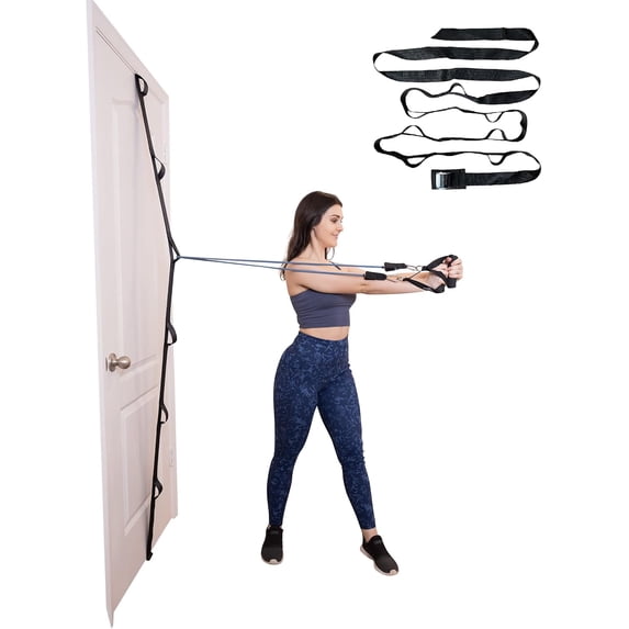 Wellness Resistance Band Door Anchor Strap, Multi-Point Home Gym Attachment, Portable Heavy Duty Workout Strap for Full Body Training