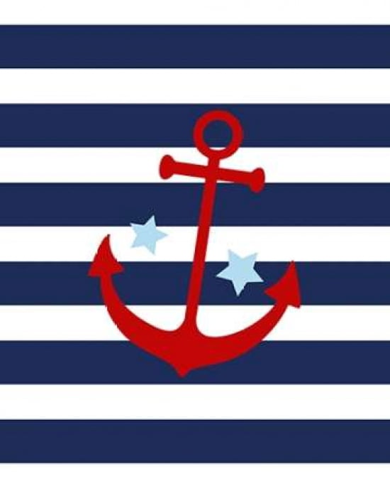 Anchor Stripe - Boy Canvas Art - Tamara Robinson (24 x 30)