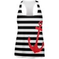 thumbnail image 1 of Anchor Stripes Black & White All Over Womens Work Out Tank Top - 2X-Large, 1 of 1