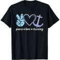 thumbnail image 1 of Anchor T-Shirt Peace Love And Cruising Ocean Vacation Cruise ShipMen and women, Black T-shirt, size: Extra large S-4XL, 1 of 4