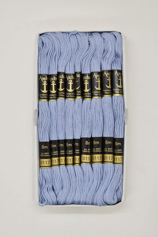 Anchor Thread Stranded Cotton Skiens Cross/Long Stitched Embroidery Threads (Set of 25 Pieces)