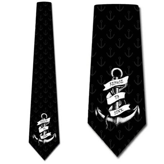 Anchor Ties Mens Refuse to Sink Necktie by Three Rooker