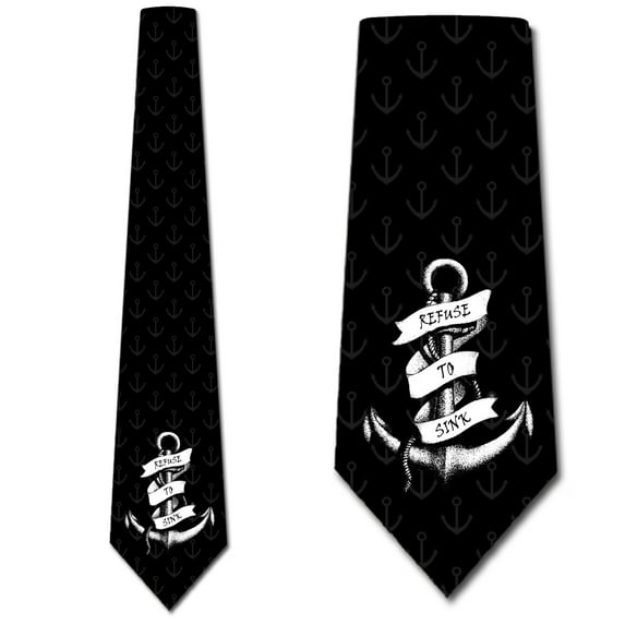 Anchor Ties Mens Refuse to Sink Necktie by Three Rooker