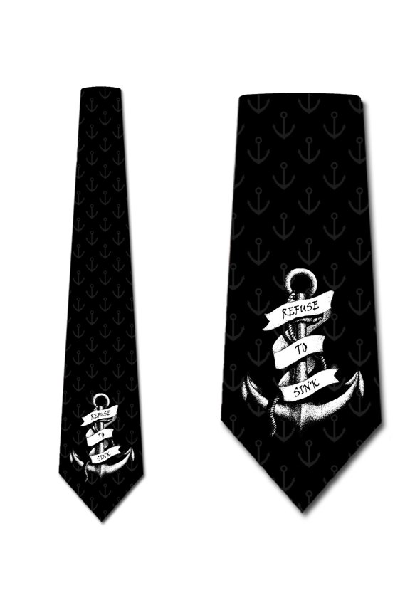Anchor Ties Mens Refuse to Sink Necktie by Three Rooker