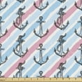 thumbnail image 1 of Ambesonne Anchor Fabric by the Yard Upholstery, Abstract Ocean Anchor, 3 Yards, Pale Blue Pale Pink, 1 of 5