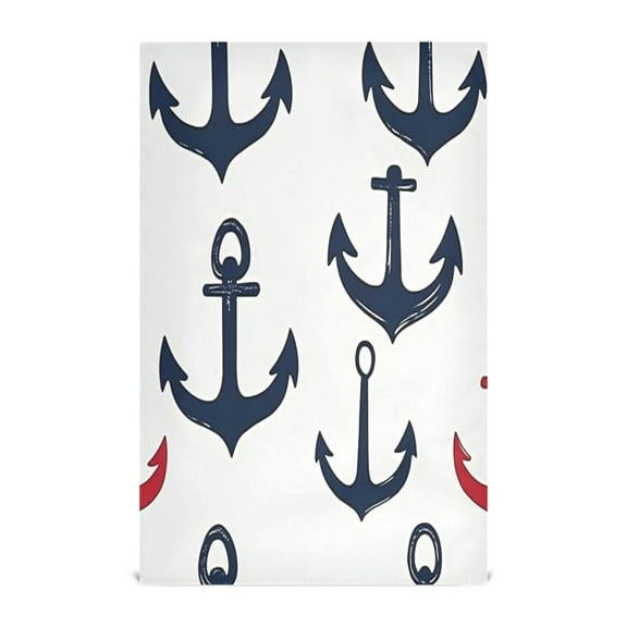 Anchor Variety Design Decorative Waffle Towel Kitchen Dishcloth 28x18in Multi-Use Tea Towel