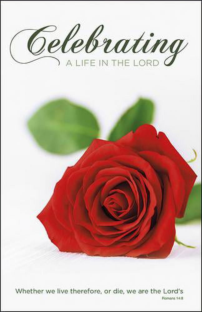 Anchor Wallace Funeral Bulletin Celebrating a Life in the Lord Red