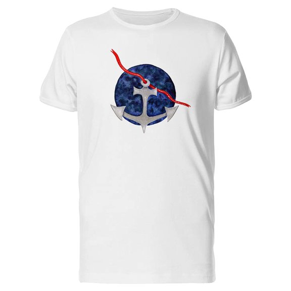 Anchor With Red Rope T-Shirt Men -Image by Shutterstock, Male x-Large