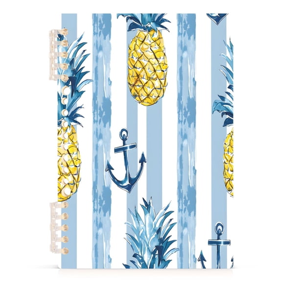 Anchor and Pineapple Notebooks 1-subject Journal 60 Sheets A5 College Ruled Paper Detachable Ring 8.3"x5.7"