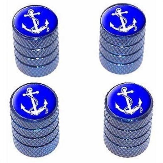 Anchor and Rope Ship Boat Boating Sailing Tire Rim Wheel Aluminum Valve Stem Caps, Multiple Colors