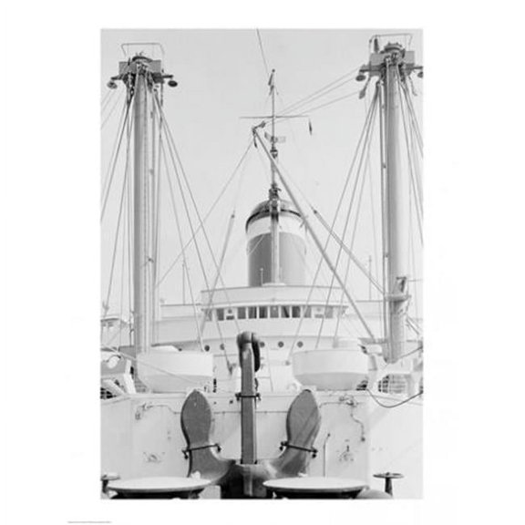 Anchor on deck passenger ship in the background -18 x 24- Poster Print