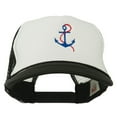 thumbnail image 1 of Anchor with Chain Embroidered Foam Mesh Back Cap - Black White OSFM, 1 of 5