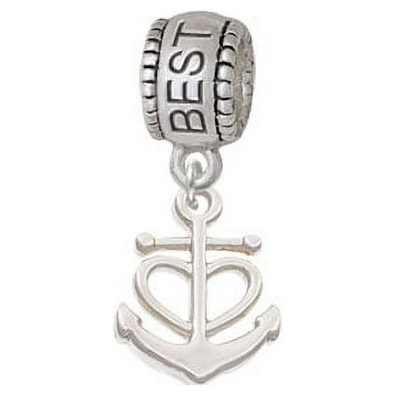 Anchor with Heart - Best Friend Charm Bead
