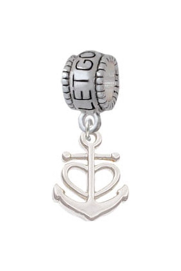 Anchor with Heart - Let Go Let God Charm Bead