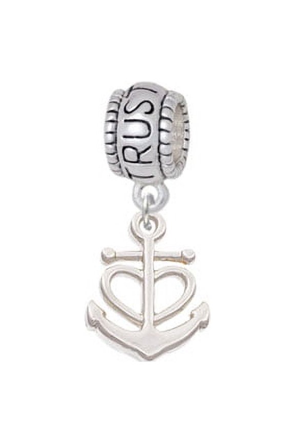 Anchor with Heart - Trust In God Charm Bead