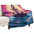 thumbnail image 1 of Anchor with Sailing for Women Men Kids Flannel Throw Blankets Soft Fuzzy Lightweight for Home Decor Couch Bed Sofa, 1 of 8
