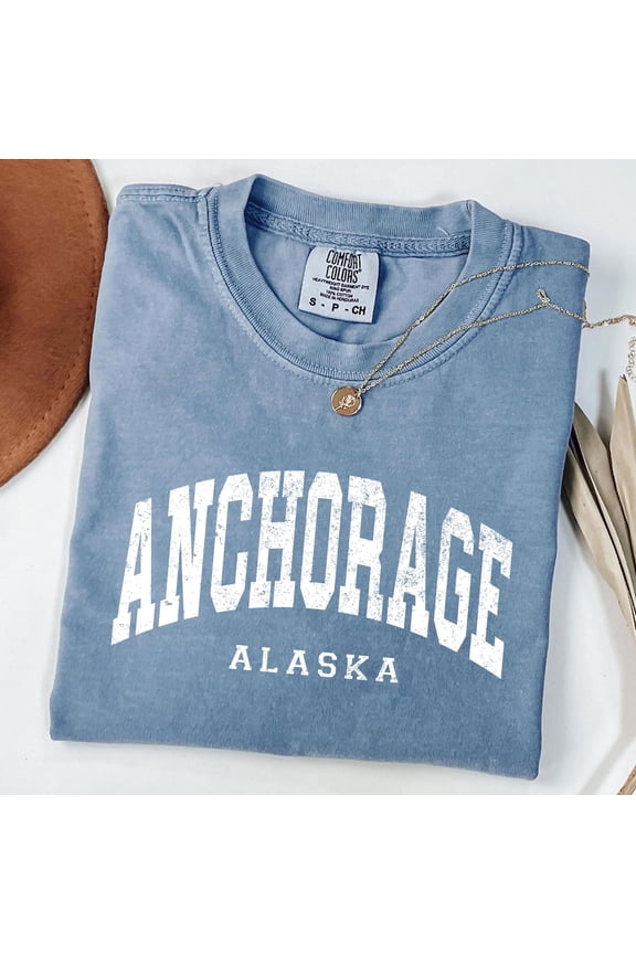 Anchorage Alaska Retro Souvenir Adventure Travel T-Shirt