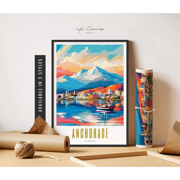 Anchorage Alaska Skyline Wall Decor