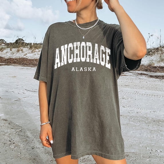 Anchorage Alaska T-Shirt: Retro Souvenir Tee, Adventure Travel All Size S-5Xl