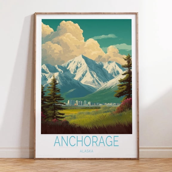 Anchorage Alaska Wilderness Nature Wall Art Unframed Paper Print
